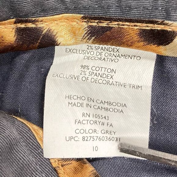 DAISY FEUNTES MODA Women’s Pants Gray Khaki Wide Leg Inseam 29.5 - Picture 7 of 10